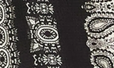 Fifteen Twenty Stella Paisley Long Sleeve Minidress In Black