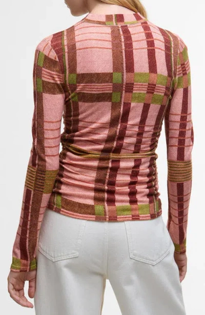 Barbour X Farm Rio Thalita Abstract Tartan Knit Top In Multi