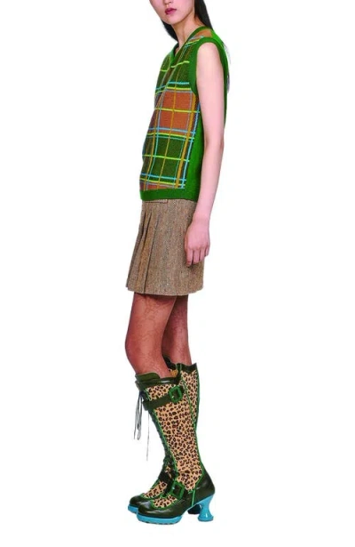 Anna Sui Plaid Sweaters Vest In Multi