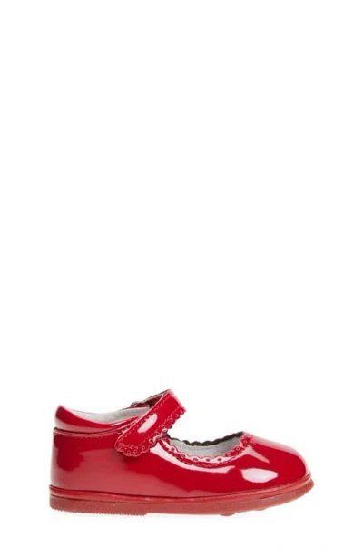 L'amour Kids' Cara Scallop Mary Jane Flat In Red