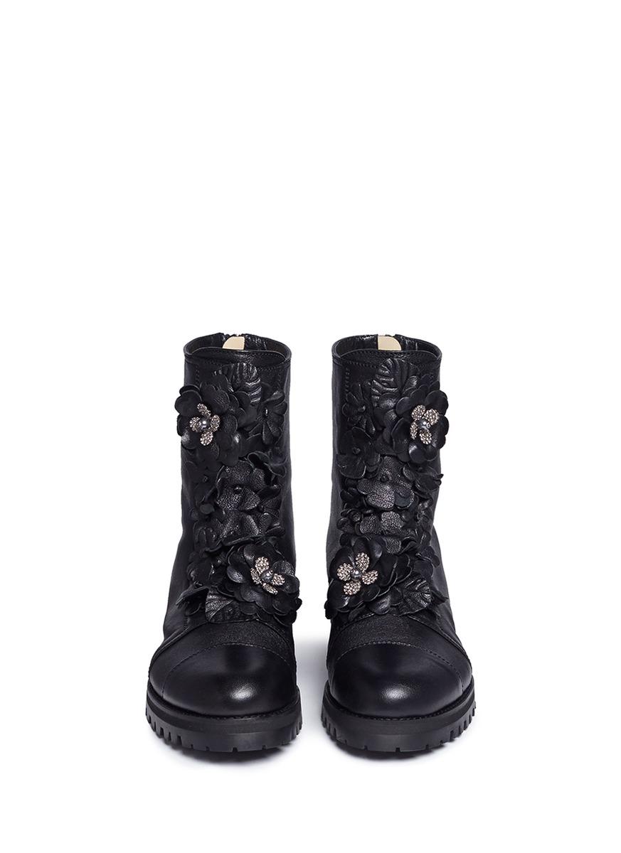 jimmy choo flower boots