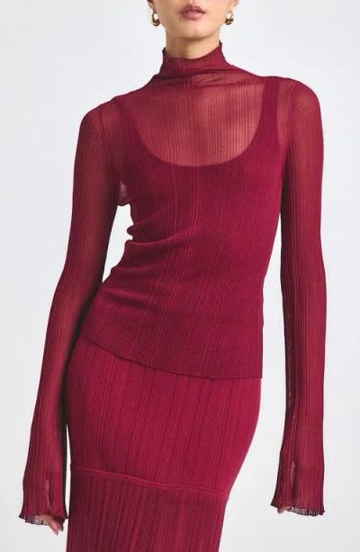 Derek Lam 10 Crosby Isolde Layered Ribbed-knit Turtleneck Top In Multi