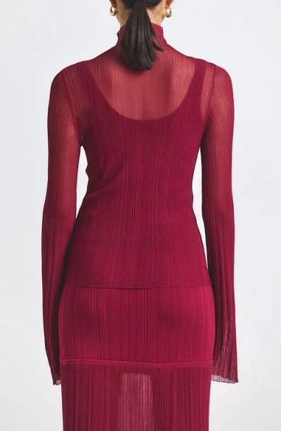 Derek Lam 10 Crosby Isolde Layered Ribbed-knit Turtleneck Top In Multi