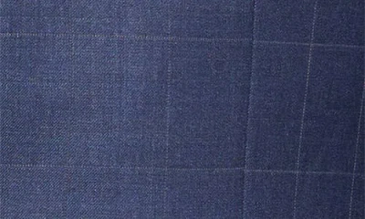 Daniel Hechter Navy Windowpane Check Wool Blend Suit Jacket In Multi
