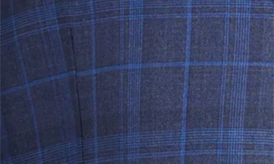 Daniel Hechter Blue Plaid Wool Blend Suit In Blue