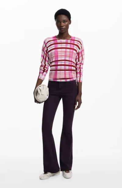Desigual Pink Viscose Women Sweater In Multi