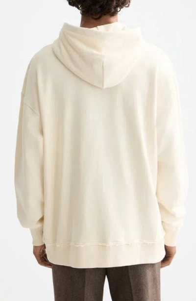 Scotch & Soda Relaxed Fit Embroidered Hoodie In Neutral
