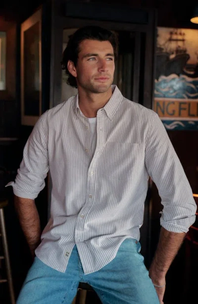 Fair Harbor Salty Oxford Dress Shirt In White