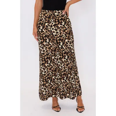 Vici Collection Sabine Leopard Print Maxi Skirt In Animal Print