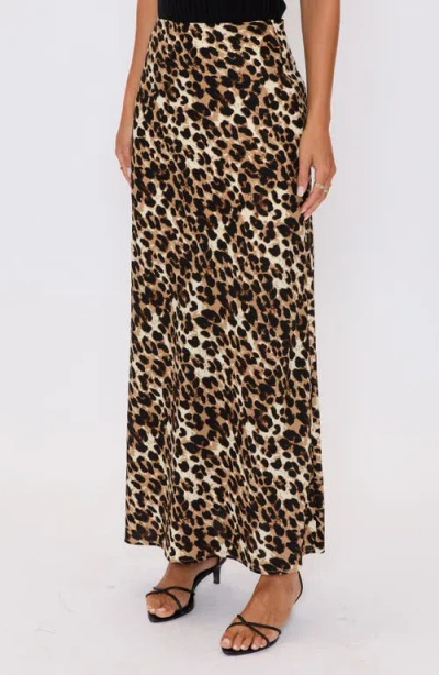 Vici Collection Sabine Leopard Print Maxi Skirt In Animal Print
