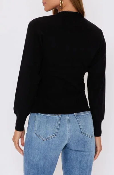 Vici Collection Sonoma Hammered Button Statement Cardigan In Black