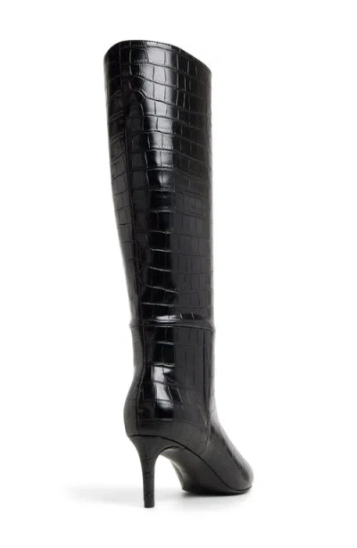 Aldo Heather Knee High Pointy Toe Boots In Black