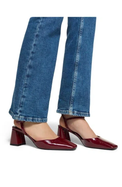 Aldo Women's Gennifer Two-piece Square Toe Pumps In Burgundy