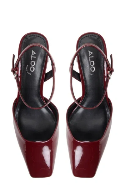 Aldo Women's Gennifer Two-piece Square Toe Pumps In Burgundy