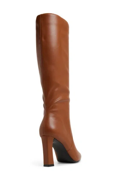 Aldo Nathalee Pointed Toe Knee High Boot In Brown
