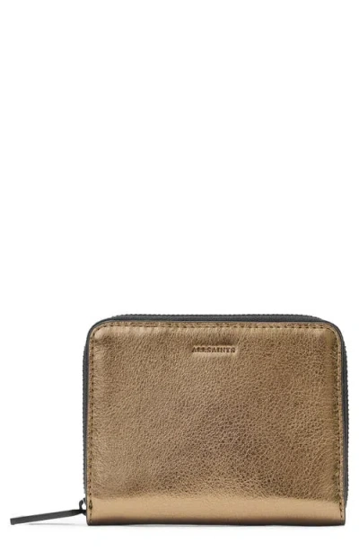 Allsaints Lena Hex Metallic Leather Zip Wallet In Multi