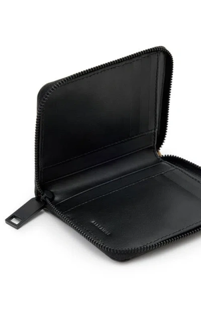 Allsaints Lena Hex Metallic Leather Zip Wallet In Multi