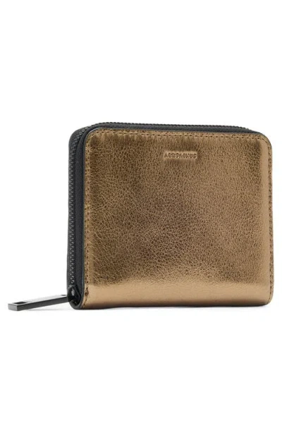 Allsaints Lena Hex Metallic Leather Zip Wallet In Multi