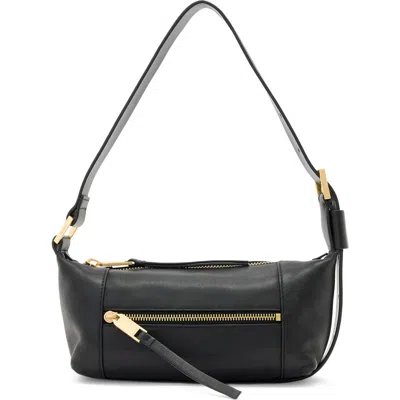 Allsaints Womens Black Vega Mini Leather Shoulder Bag