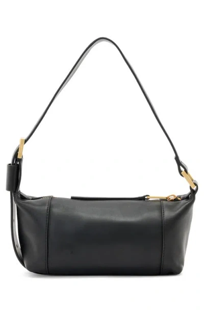 Allsaints Womens Black Vega Mini Leather Shoulder Bag