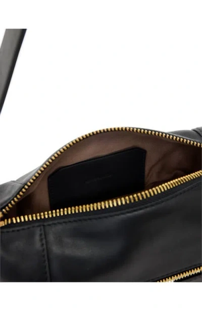 Allsaints Womens Black Vega Mini Leather Shoulder Bag
