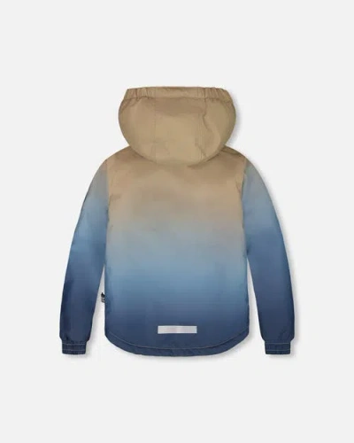 Deux Par Deux Boy Two-piece Chill Outerwear Set With Light Insulation In Blue