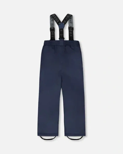 Deux Par Deux Boy Two-piece Chill Outerwear Set With Light Insulation In Blue