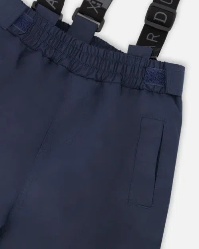 Deux Par Deux Boy Two-piece Chill Outerwear Set With Light Insulation In Blue