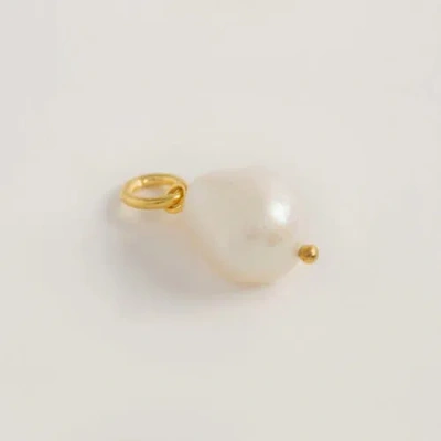 Freya Rose Baroque Pearl Pendant In White