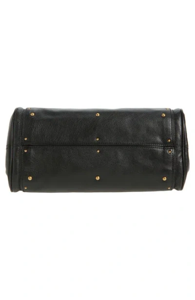 Chloé Structured Shoulder Bag With Padlock And Studs In Black