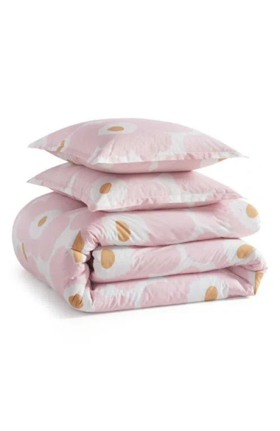 Marimekko Unikko Cotton Percale Comforter Set In Pink