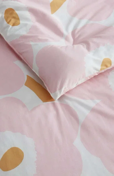 Marimekko Unikko Cotton Percale Comforter Set In Pink