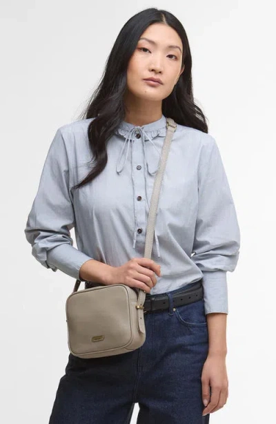 Barbour Daphne Leather Crossbody Bag In Neutral