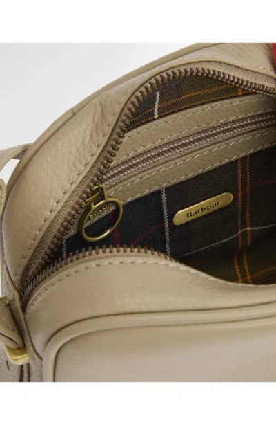 Barbour Daphne Leather Crossbody Bag In Neutral