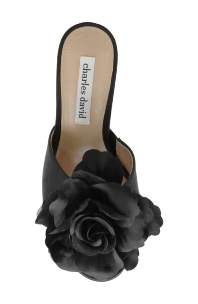 Charles David Kam Womens Round Open Toe Spool Heel Pumps In Black