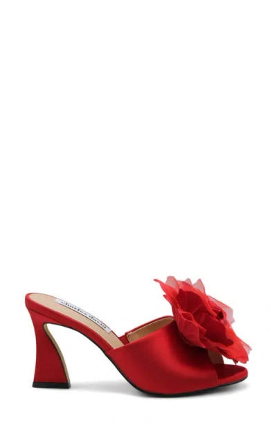 Charles David Kimberly Peep Toe Slide Sandal In Red