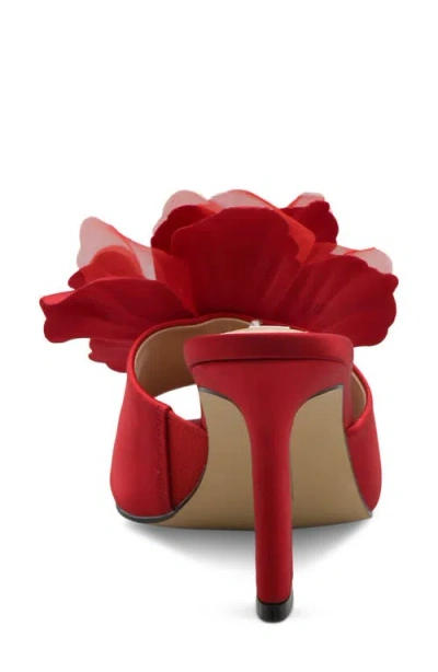 Charles David Kimberly Peep Toe Slide Sandal In Red