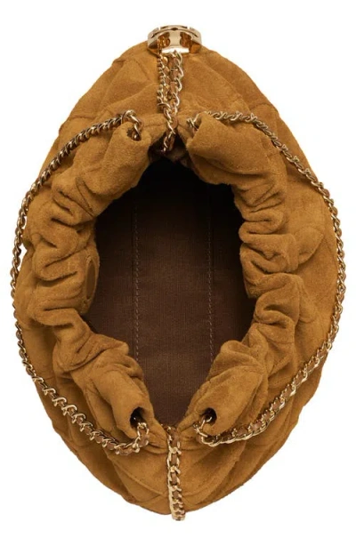 Tory Burch Fleming Suede Mini Crossbody In Brown