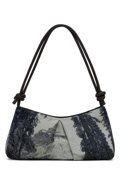 Desigual Jacquard Shoulder Bag In Gray