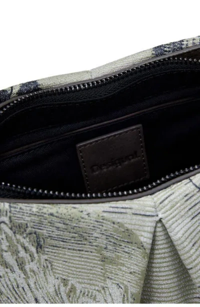 Desigual Jacquard Shoulder Bag In Gray