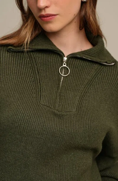 Deluc Spencer Half Zip Sweater In Multi