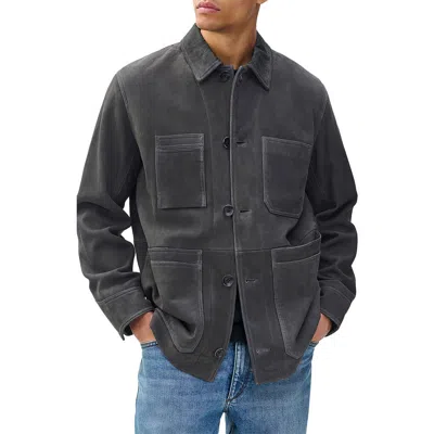Rag & Bone Graham Corduroy-trimmed Suede Jacket In Multi