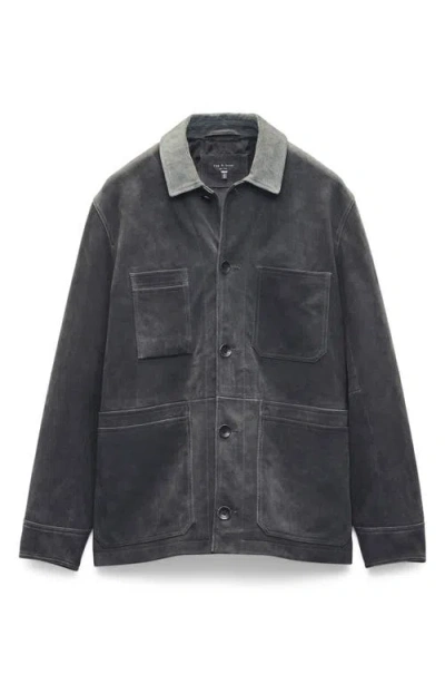 Rag & Bone Graham Corduroy-trimmed Suede Jacket In Multi
