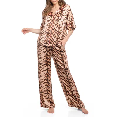 Midnight Bakery Women's 2-piece Printed Pajama Set In Brown