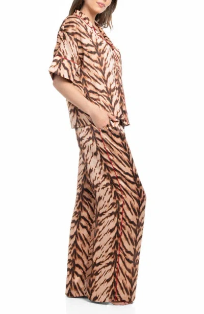 Midnight Bakery Women's 2-piece Printed Pajama Set In Brown