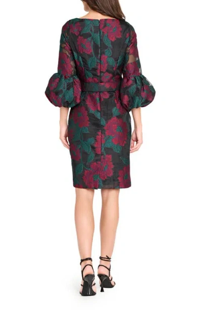 Tahari Asl Floral Jacquard Sheath Dress In Multi