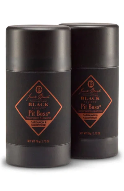 Jack Black Black Reserve Pit Boss Deodorant Duo $44 Value In Transparent