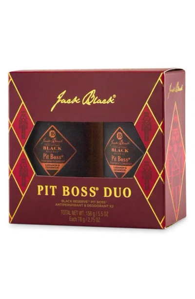 Jack Black Black Reserve Pit Boss Deodorant Duo $44 Value In Transparent