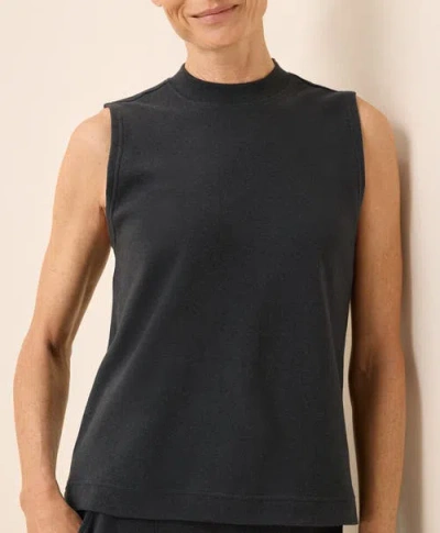 Pact Organic Cotton Airplane Mock Neck Shell In Gray