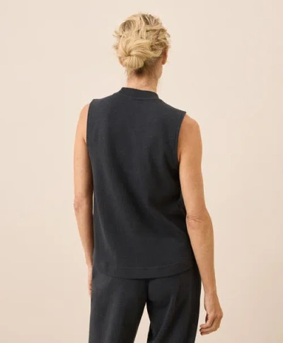 Pact Organic Cotton Airplane Mock Neck Shell In Gray